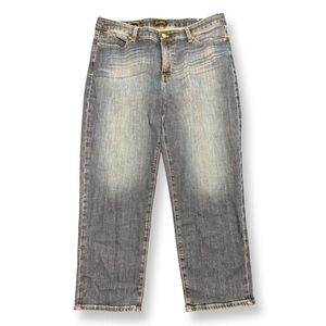 Talbots Blue Ankle Straight Leg Cropped Jeans 14